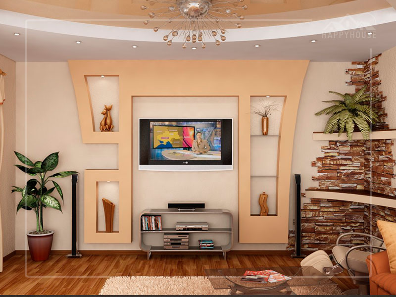 Перегородки из гипсокартона, двухуровневые потолки